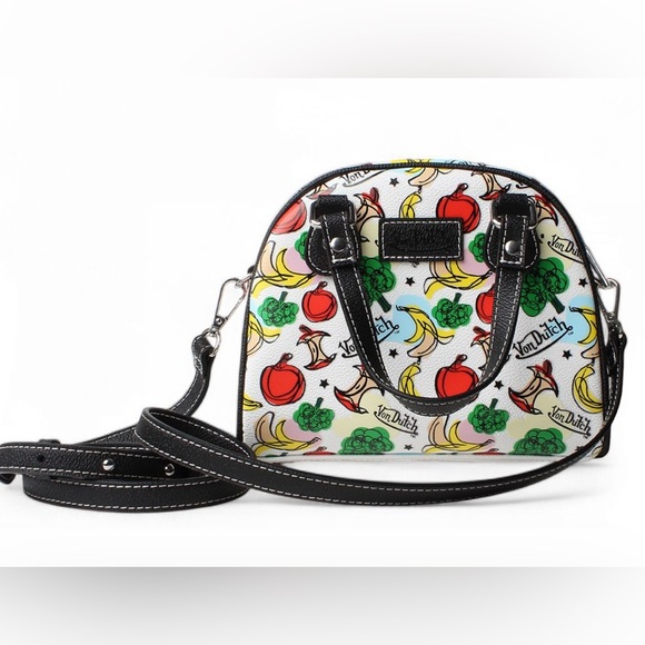 VON DUTCH || Mini Bowler Multi-Color Printed Bag. Sz. OS - Picture 1 of 13